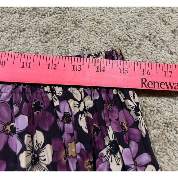 Vtg SHELBI RANCH One Size (plus?) SKIRT Crinkle floral Stretch Waist Tiered J24 - Picture 10 of 10
